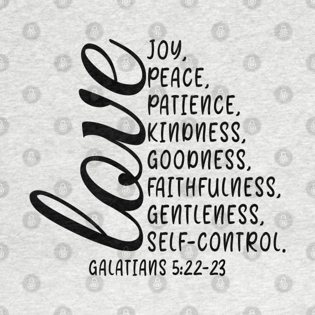 Fruit Of Spirit Love Joy Peace Patience Kindness Goodness by S-Log
